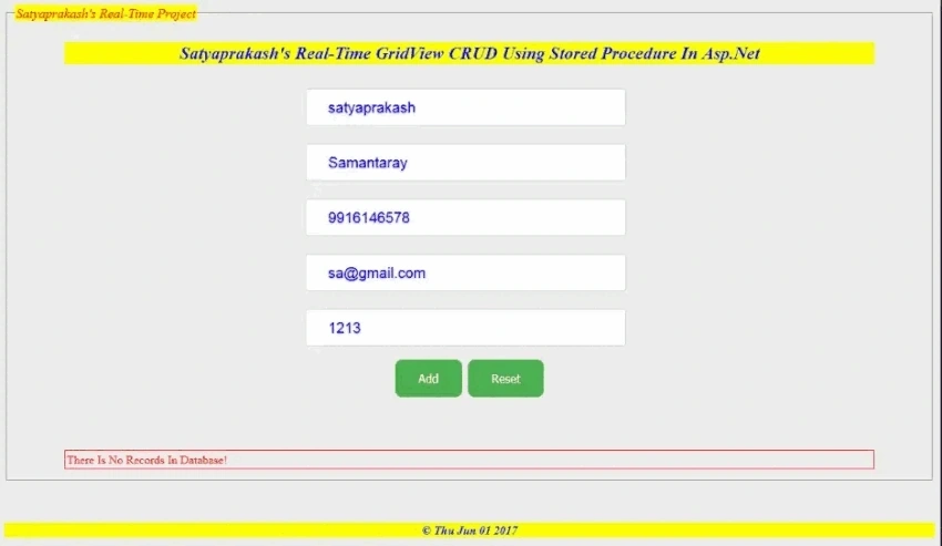 Records in database
