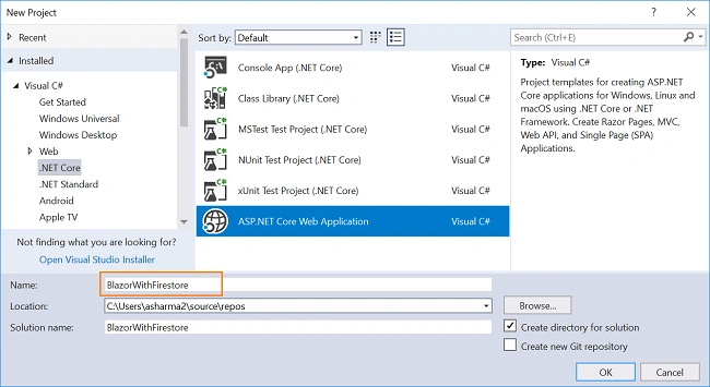 ASP.NET Core Web Application