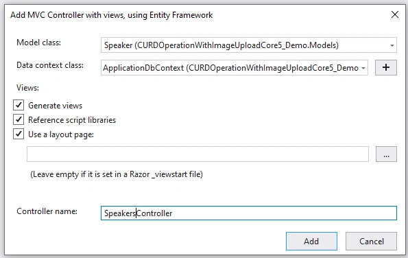 CURD Operation With Image Upload In ASP.NET Core 5 MVC