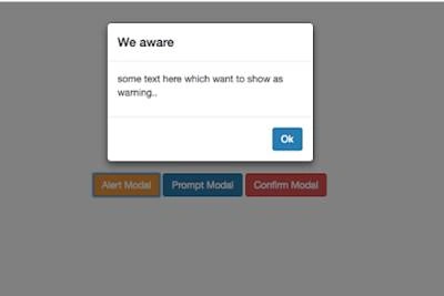Custom Alert, Prompt And Confirm Box Using jQuery And Bootstrap