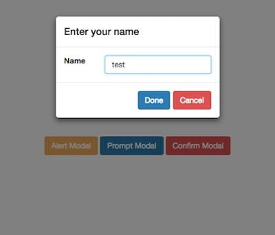 Custom Alert, Prompt And Confirm Box Using jQuery And Bootstrap