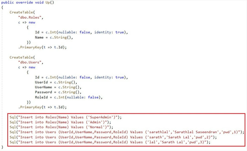 SQL command