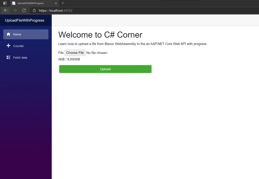 File Upload With Progress using Blazor WebAssembly & ASP.NET Core API