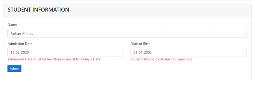 Student information