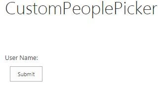 Custom People Picker In SharePoint Online