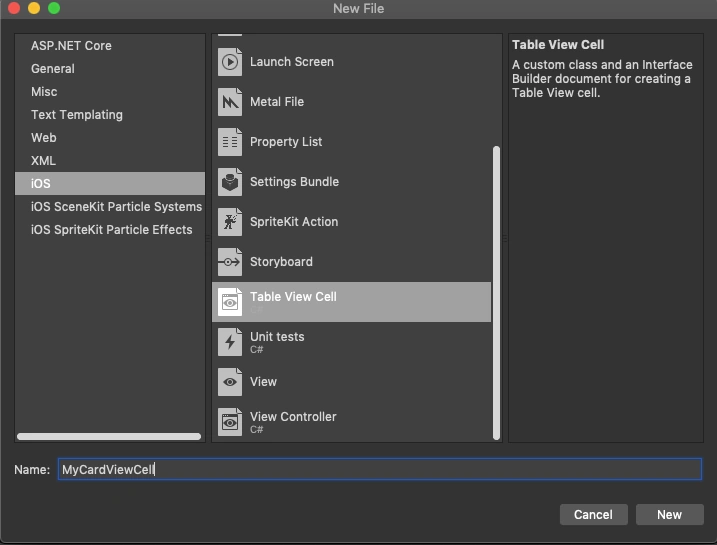 Custom Table View In Xamarin iOS