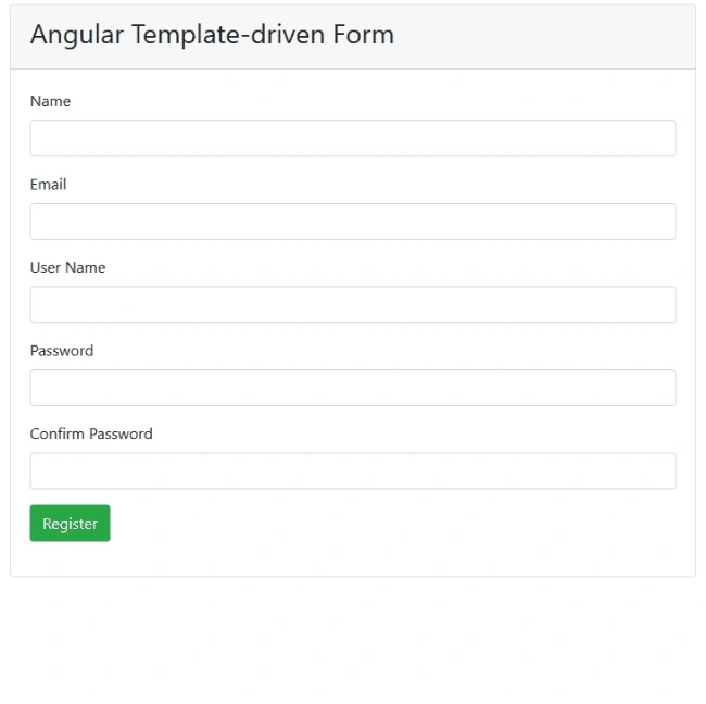 Angular Template-Driven Forms