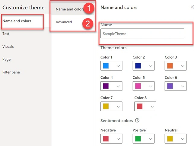 Name and colors