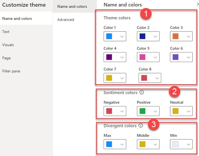 Name and colors