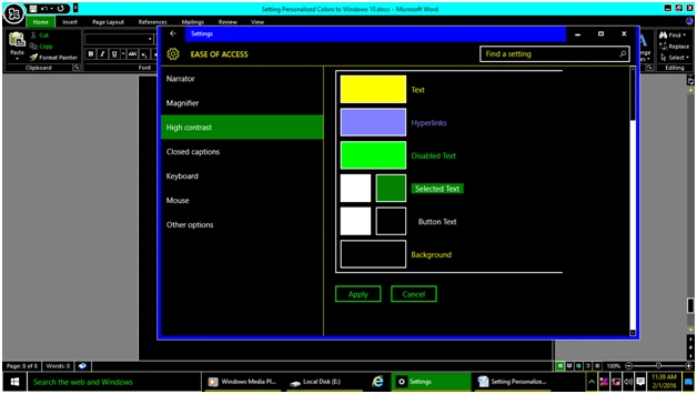 preview option