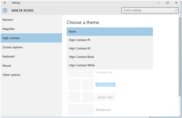 theme selected