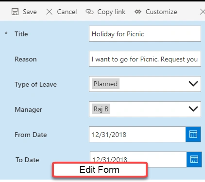 Customize New Form, Edit Form and Display Form in Modern SharePoint Page Using PowerApps