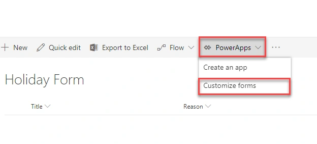 Customize New Form, Edit Form and Display Form in Modern SharePoint Page Using PowerApps