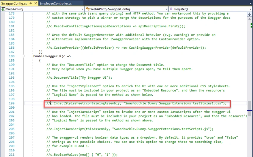 Customize Swagger UI In ASP.NET Web API Restful Service
