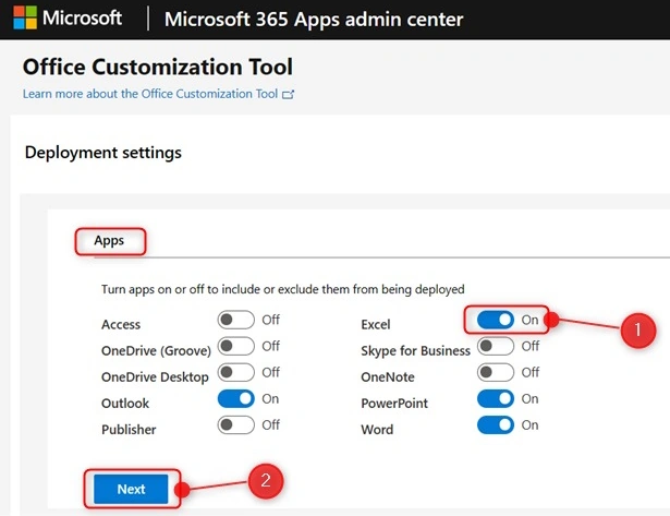 Customize the Apps