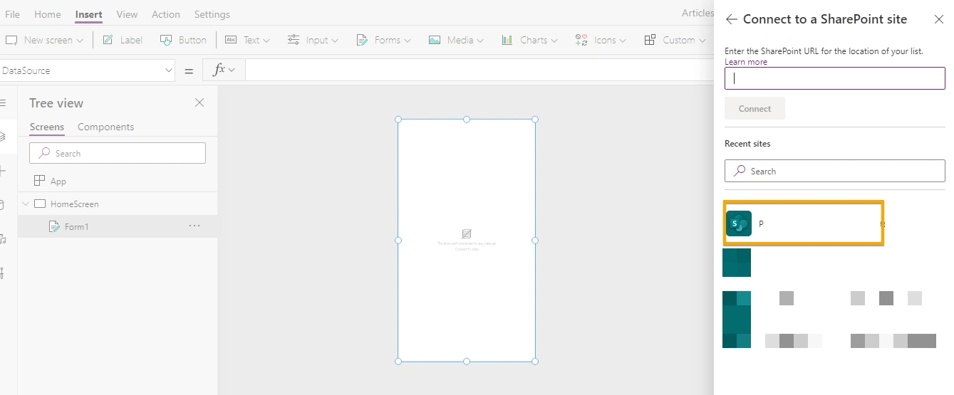Customize data cards in PowerApps