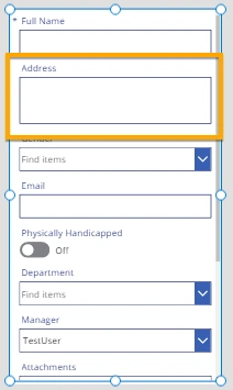 Customize data cards in PowerApps