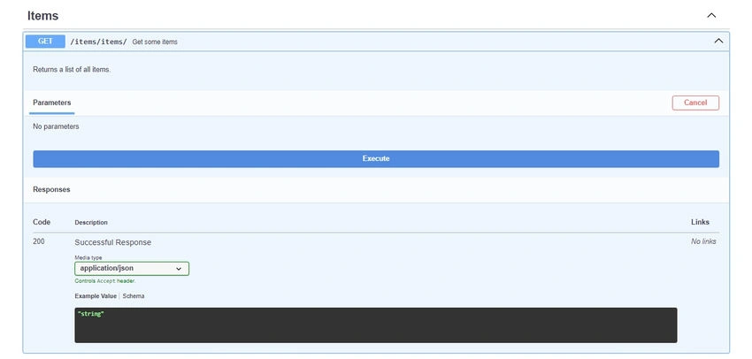 Application JSON
