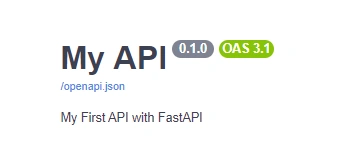 My API