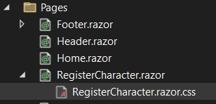Register character