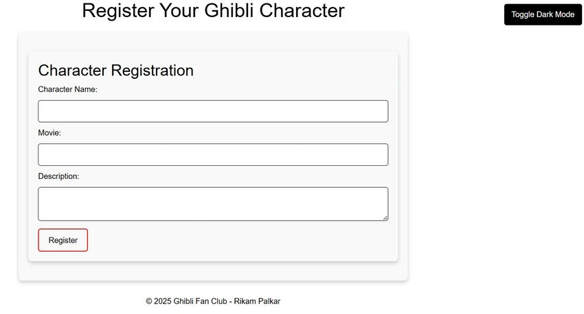 Register button