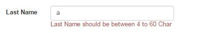 Custom Error Message