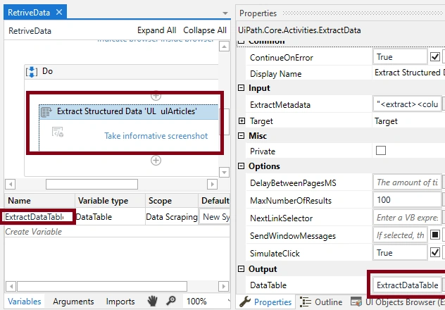 Data Scraping In A Webpage Automation Using UiPath Studio