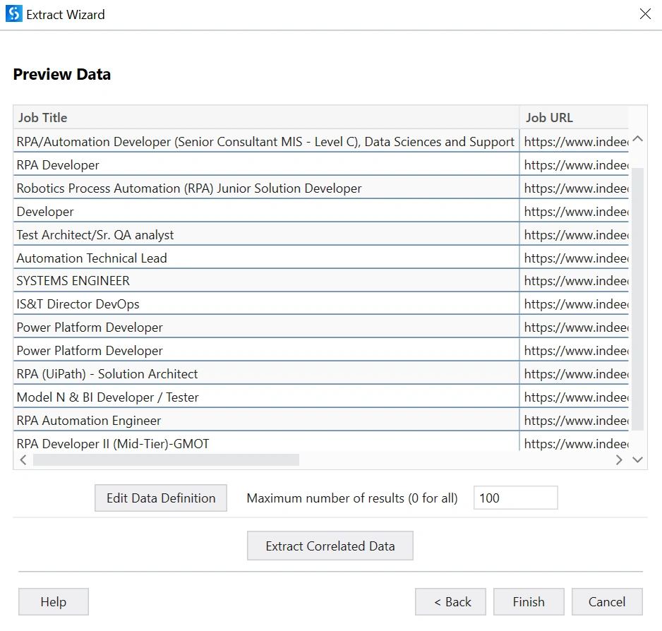 Data Scraping using UiPath