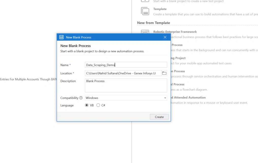 Data Scraping using UiPath