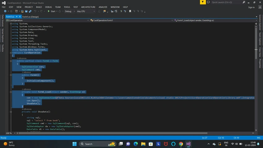 Code Window