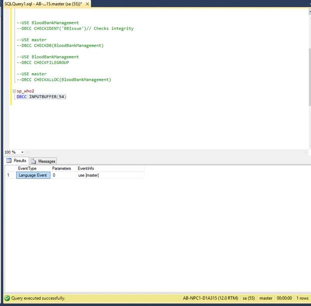 DBCC Inputbufer