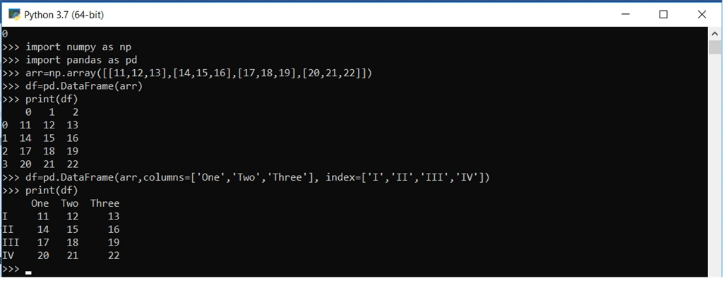 Change Row and Column Name in DataFrame