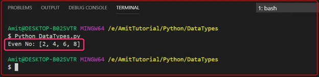 Data Types in Python