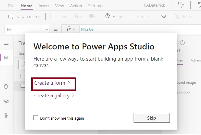Date Picker Control In Power Apps