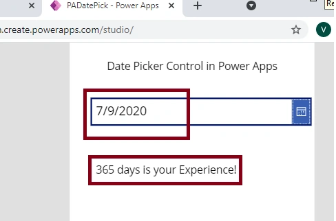 Date Picker Control In Power Apps