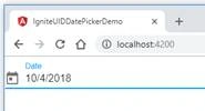 Date picker in Angular