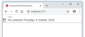 Date picker in Angular