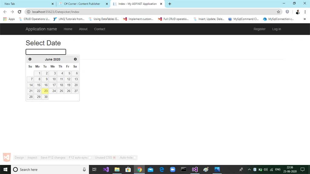 Datepicker In ASP.NET MVC