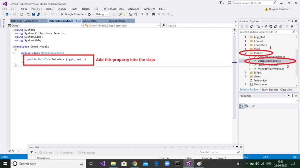 Datepicker In ASP.NET MVC