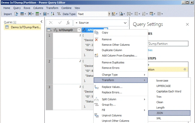 Dealing with JSON - Using Power Query in Azure Analysis Services