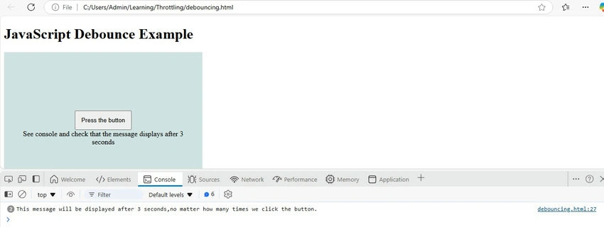 Output Screen: