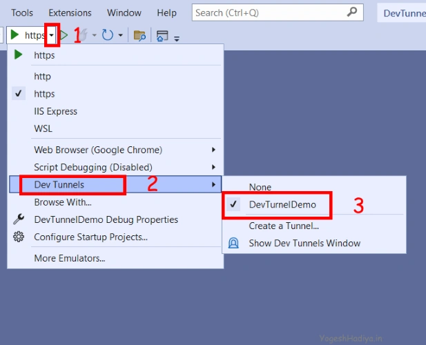 Debug Dot Net Core Project in Mobile Or Tablet using Dev Tunnels