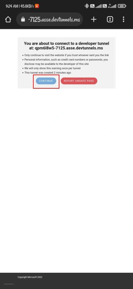 Debug Dot Net Core Project in Mobile Or Tablet using Dev Tunnels