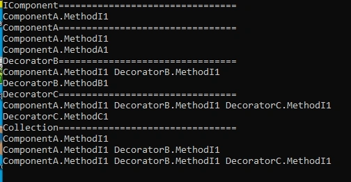 Sample execution