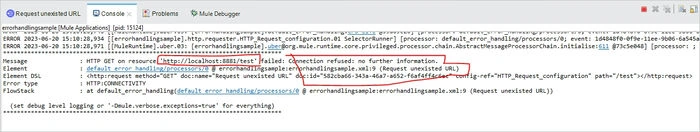Default Error Handling Behavior of a Mule application