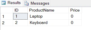 Set a Default Value in SQL