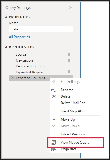Query setting