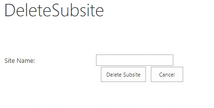 SharePoint Subsite
