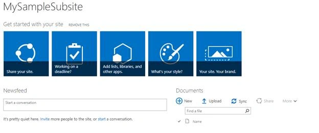 SharePoint Subsite