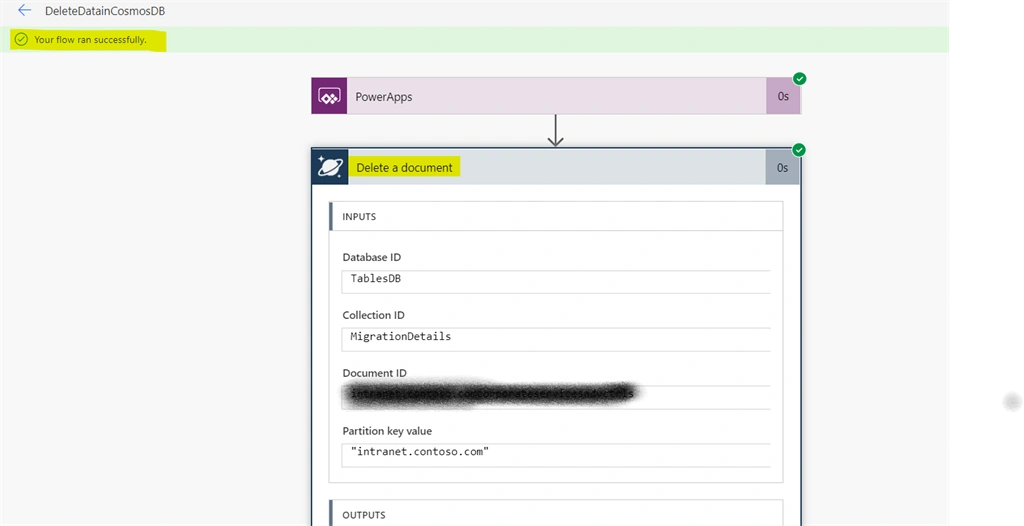 Delete Data From Azure Cosmos DB Using Power Automate